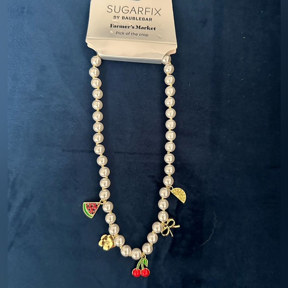 Sugarfix by BaubleBar Silver Necklace with Fruit Charms